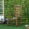 Traditional Wooden High-Back Rocking Chair for Porch, Indoor/Outdoor - 2 of 4
