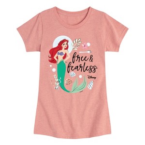 Girls' - Disney - Free And Fearless Fitted Short Sleeve Graphic T-Shirt - 1 of 4