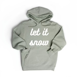 Simply Sage Market Women's Graphic Hoodie Let It Snow Bold Cursive - 1 of 4