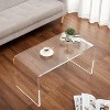 Clear Acrylic Console Table, Modern Narrow Side Table for Foyer, Living Room, or Dining Room, Transparent Entryway Accent Furniture - 2 of 4