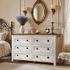 Dresser for Bedroom, Farmhouse Wood Rustic Wide Chest of Drawers, Storage Dressers Organizer for Bedroom, Living Room, Hallway - 2 of 4
