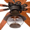 72" Casa Vieja Predator Rustic Farmhouse Indoor Outdoor Ceiling Fan with LED Light English Bronze Cherry Hammered Glass Damp Rated for Patio Exterior - 3 of 4
