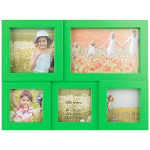 Northlight 11.5" Green Multi-Sized Puzzled Collage Photo Picture Frame Wall Decoration - 1 of 4