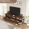 TV Stand for 65/70/75 Inch TVs, Mid-Century Modern Entertainment Center with Storage Drawer & Open Shelves | 70 inch Media Console for Living Room - 2 of 4
