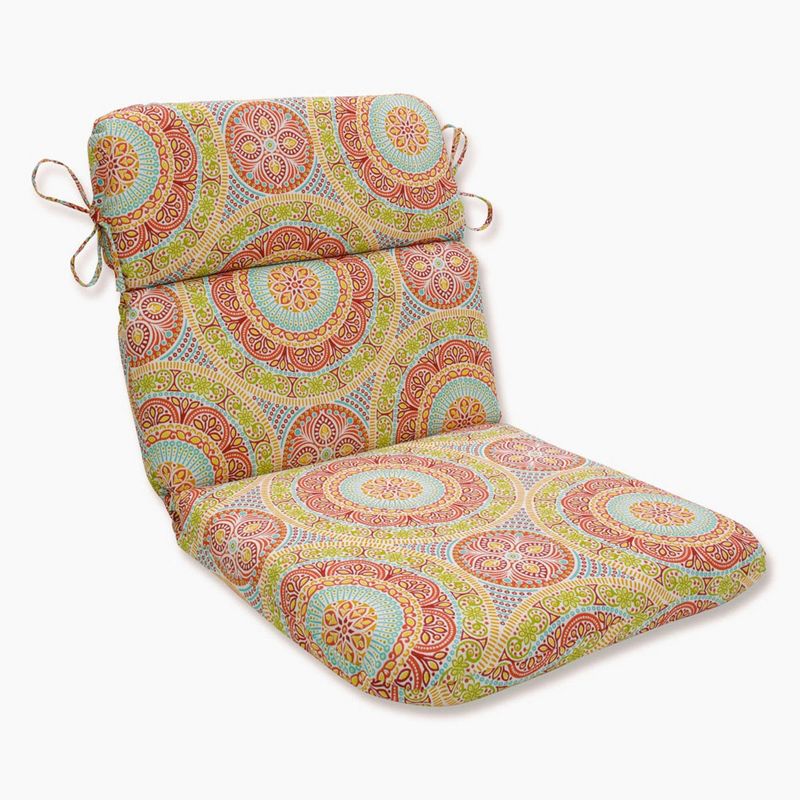 Outdoor/Indoor Delancey Rounded Corners Chair Cushion - Pillow Perfect, 1 of 7