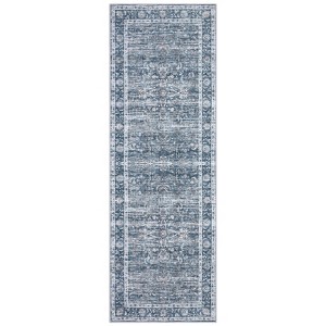 Fulvari Vintage Area Rug,Soft Distressed Print, Non-Slip, Machine Washable for Living Room, Bedroom, Dining Room, Office - 1 of 4