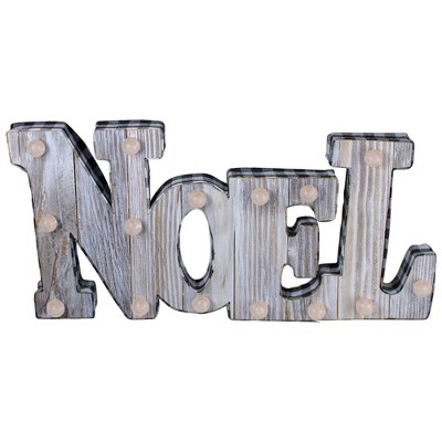 Northlight 17" Lighted 3D Wooden "NOEL" Christmas Table Top Decor