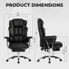 Office Chair,High Back Executive Office Chair With Footrest,Ergonomic Reclining Chair,Large Leather Office Chair For Home Office-Cuddlewood - 4 of 4
