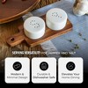 DUKA White Salt and Pepper Shakers with Wooden Paddle Tray Holder - 3 of 4