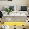 KWPZQEB Coffee Table with Sliding Tabletop, Center Table with Hidden Storage Compartment and LED Lights, Extendable Table for Living Room - 3 of 4