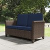 YARDSIGHT PE Rattan Loveseat: Outdoor 2-Seat Sofa with Washable Cushions, Ergonomic Backrest for Patio, Garden, Porch - 2 of 4