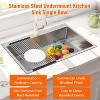 Drop-In Kitchen Sink Workstation, 304 Stainless Steel Topmount Single Bowl, Deep Basin Sink, Includes Accessories for Bar & Commercial Kitchens - 3 of 4