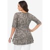 Jessica London Women's Plus Size Stretch Cotton Peplum Tunic - 3 of 4