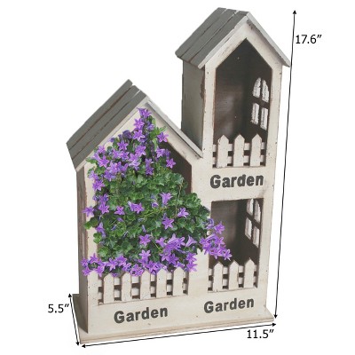 Rustic Gray 3-Section Novelty Wall Planter