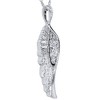 Pompeii3 VS 1/2ct Angel Wing Diamond Pendant 14K White Gold 1" Tall - 2 of 4