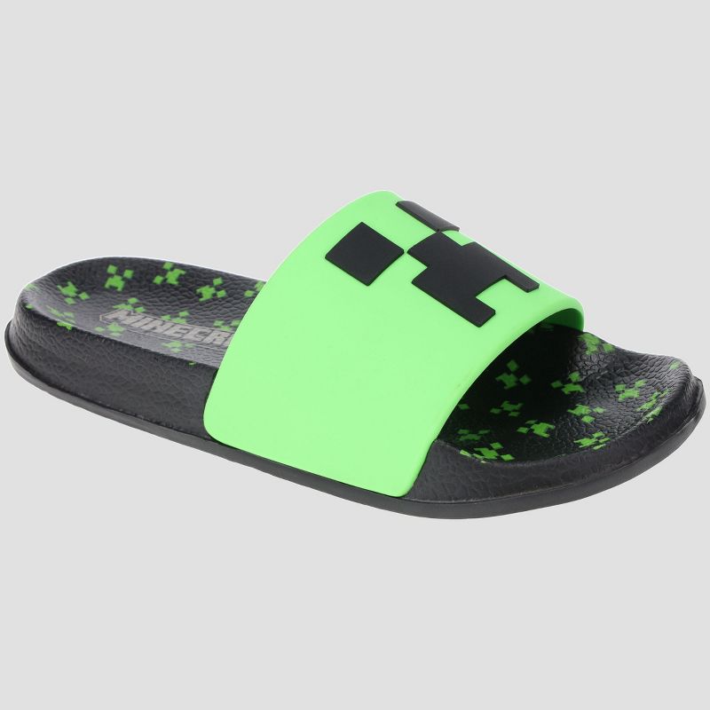 Minecraft Boys' Sport Slide Sandals, Comfort Casual Pool Slide Outdoor, 6 of 9