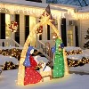 LuxenHome 4.75Ft x 5.9Ft Multi-Color Nativity Scene Outdoor Holiday Decoration with Lights Gold, Red, White, Blue, Green - 4 of 4