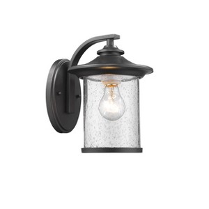 Chloe Lighting Liam Transitional 1 Light Black Outdoor Wall Sconce 11" Height - 1 of 2