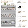 Farmhouse Shoe Storage Cabinet with Flip Drawers, Adjustable Shelves, Modern Hidden Slim Narrow Shoe Rack Cabinet for Entryway, Nature - 3 of 4
