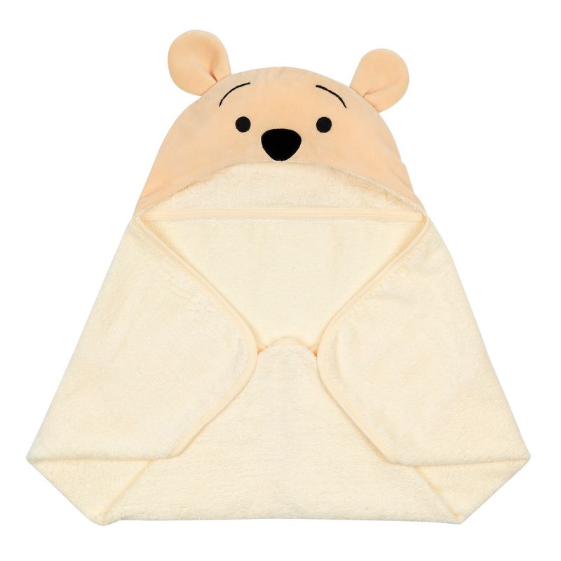 Lambs & Ivy Disney Baby Winnie the Pooh Tan Cotton Hooded Baby Bath Towel, 4 of 6
