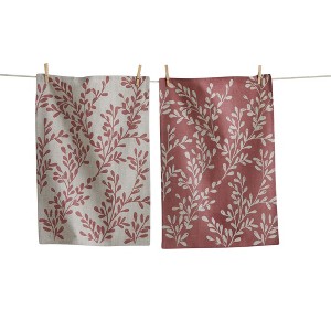 Tag Canyon Print Leafy Vine Purple Kitchen Towel Set - Everyday Dishtowels, Machine Washable, 26" x 18" - 1 of 1