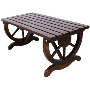 Lyngins Heavy Duty Wooden Outdoor Rocking Bench, Solid Wood Outdoor Bench Weatherproof, Patio Loveseat/Porch Bench for Front Porch/Patio/Garden - 1 of 4