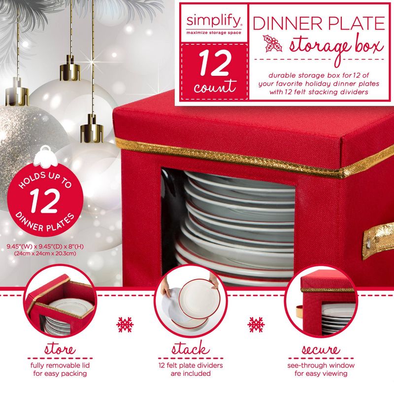 Dinner Plate Dinnerware Storage Box - Simplify, 5 of 6