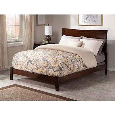 AFI Furnishings Metro Full Traditional Bed with Open Footboard and Turbo Charger in Walnut