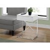Monarch Specialties ACCENT TABLE - 24H / GLOSSY WHITE / CHROME METAL - 3 of 4