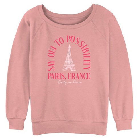 Junior's Emily in Paris Say Out To Possibility Sweatshirt - image 1 of 3