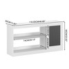 LOVSON 3-in-1 Kids Bookshelf and Toy Storage Cabinet with Chalkboard – Modern White Organizer for Playroom - 3 of 4