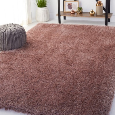 Elegant Taupe Shag 8' x 10' Hand-Tufted Synthetic Area Rug