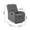 Modern Recliner Chair,Manual Recliner Chair with 360-Degree Swivel-The Pop Home - 3 of 4
