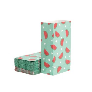 Unique Bargains Paper Gift Bag Pack Watermelon Storage Bag for Party Favor 50 Pcs - 1 of 4