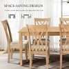 7-Piece Modern Dining Set with Table and 6 Chairs, Wood & Metal Frame, Oak MDF Top, Spacious for 4–6 People, Anti-Slip Pads-Cuddlewood - 3 of 4