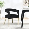 Elegant Hollow Backrest Velvet Chair – Perfect for Small Spaces, Comfortable and Easy to Assemble - 2 of 4