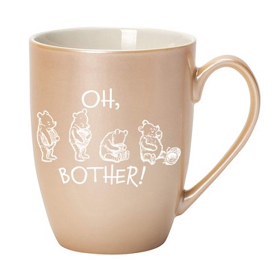 Elanze Designs Oh, Bother! Pooh Pearlescent Sand 10 ounce New Bone China Coffee Cup Mug