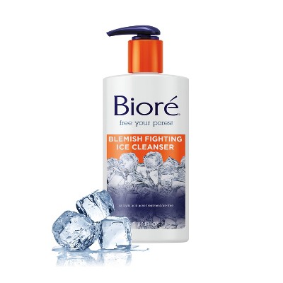 Biore Blemish Fighting Ice Cleanser, Face Wash, Clears & Prevents Acne Breakouts, Salicylic Acid - 6.77 fl oz