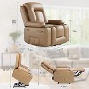 Oversized Power Lift Recliner Chair,Electric Recliner with Heat & Massage,PU Leather Lift Chair with Side Pockets,Cup Holders and Wide Seat for Home - 3 of 4