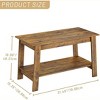 Coffee Table, Small Living Room Tables, 2-Tier Rustic Coffee Table for Living Room, Modern Farmhouse Rectangular Wood Table for Home - 2 of 4