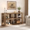 Lantine 63-Inch Long Console Table with Storage, 3-Tier Farmhouse Narrow Sofa Table for Entryway, Living Room, Hallway, Entrance, Foyer,  Rustic Brown - 4 of 4