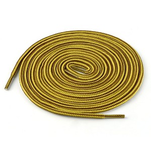 Elerevyo Round Rope Dual Colored Striped 0.2" Thick Boot Sneakers Shoelace 3 Pairs - 1 of 4