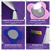 Costzon Kids Dream Bed Tent, Portable Twin Playhouse with Double Net Curtain, Inner Pocket & Carrying Bag, Indoor Privacy Tent (Purple) - 4 of 4