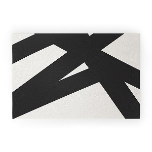 The Old Art Studio Neutral Abstract 1B Welcome Mat - Deny Designs - 1 of 3