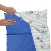 NoJo Bluey Preschool Nap Mat Sheet, Blue, Orange and Green Pinstripe - 2 of 4