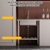 Stainless Steel Thickened Kitchen Utility Sink, Freestanding Single Bowl Kitchen Utility Sink with Pull-Out Faucet for Outdoor Garage Kitchen - 4 of 4