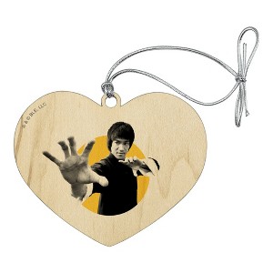 Bruce Lee Walk On Heart Love Wood Christmas Tree Holiday Ornament - 1 of 3