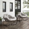 VYNXARIA Outdoor Rattan Rocking Chair,Padded Cushion Rocker Recliner Chair Outdoor for Front Porch, Living Room, Patio, Garden, Beige - 2 of 4