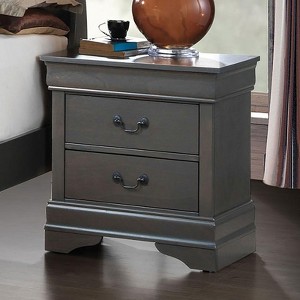 APRILSOUL 23.75"Nightstand Cherry Finish Louis Philippe Solid wood English Dovetail Construction Antique - 1 of 4