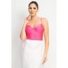 Slickblue Hot Pink/Red/Royal Women's Sweetheart Neck Bodysuit with Rhinestone Straps, Size S-L - 2 of 4